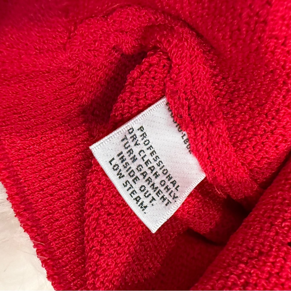 NEW St. John Tank bright Red party holiday evening sparkly crystals Knit S M - Picture 11 of 17